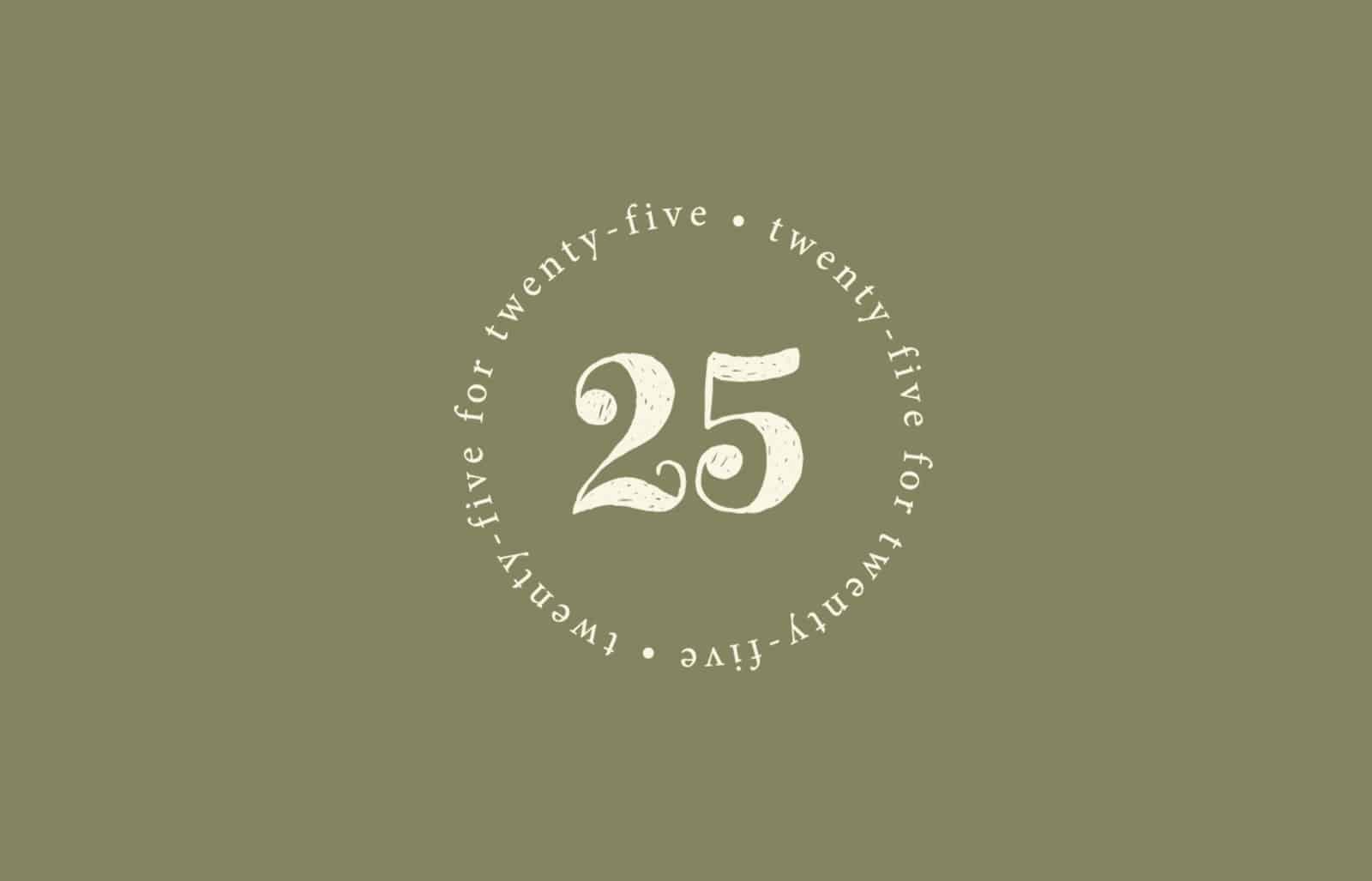 25 for 25 nonprofit fundraising campaign logo