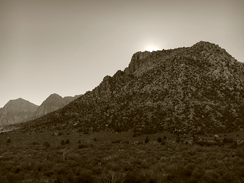 Sepia tone photograph of the Nevada desert by Alicia Auhagen
